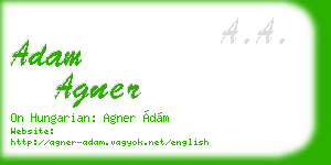 adam agner business card